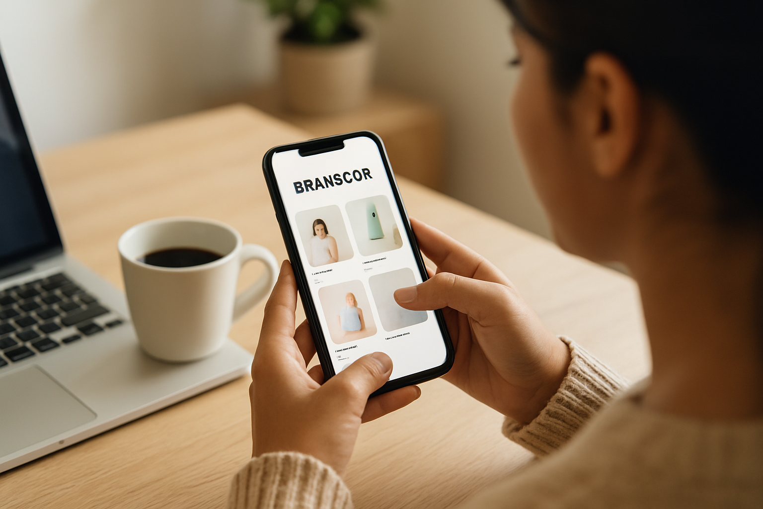 User discovering innovative and unique brands through Branscor’s brand discovery platform User discovering innovative and unique brands through Branscor’s brand discovery platform